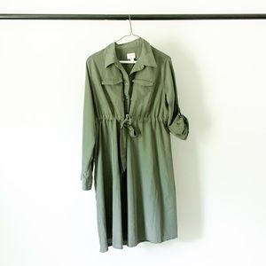 Isabel Maternity Green Button Front Dress, Medium